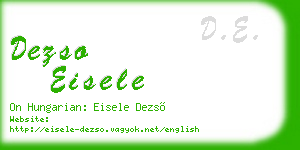 dezso eisele business card